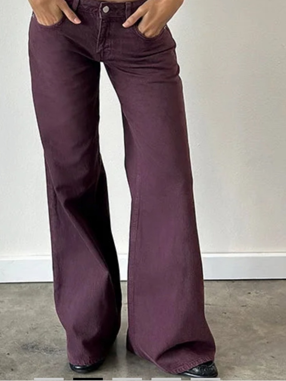 Nwt Arizona Y2K Extreme Low Rise Flare Leg Jeans~Eggplant